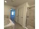 Bathroom with soaking tub, shower, and double vanity at 2169 Emma Ln, Lake Wales, FL 33859