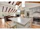 Modern kitchen with stainless steel appliances and a large island at 213 Riverbend Rd, Ormond Beach, FL 32174
