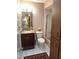 Updated bathroom with granite vanity and tiled shower at 1019 Grove St # 85, Maitland, FL 32751