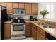 Modern kitchen with stainless steel appliances and granite countertops at 3001 Calabria Ave, Davenport, FL 33897