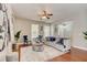 Spacious living room with hardwood floors at 6943 Cupseed Ln, Harmony, FL 34773