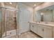 Double vanity bathroom with a large walk-in shower at 891 Ocean Course Ave # 0, Davenport, FL 33896