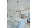 Modern kitchen with white cabinets and island seating at 1700 Houston St, Kissimmee, FL 34743