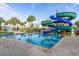 Dual water slides at a community pool complex at 3060 Gatsby St, Kissimmee, FL 34746