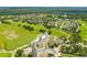 Aerial view showing home's location in golf course community at 1217 Radiant St, Reunion, FL 34747