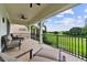 Spacious balcony with golf course view and comfortable seating at 1217 Radiant St, Reunion, FL 34747