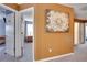 Upper hallway with doors to bedrooms and bathroom at 4690 Golden Beach Ct, Kissimmee, FL 34746