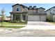 Two-story house with a two-car garage and manicured lawn at 8059 Leaf Grove Cir, Orlando, FL 32836