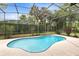 Kidney-shaped swimming pool with screened enclosure at 840 Coach Lamp Ct, Sanford, FL 32771