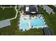 Resort-style community pool with lap lanes and a water slide at 617 Brockton Dr, Kissimmee, FL 34758