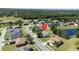 Aerial view shows home's location in a quiet neighborhood at 3260 Marshfield Preserve Way, Kissimmee, FL 34746