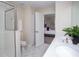 Clean bathroom with double sinks and a glass shower at 4577 Target Blvd, Kissimmee, FL 34746