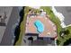 Overhead view of the community pool and hot tub at 5014 Laguna Bay Cir # 108, Kissimmee, FL 34746