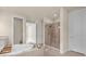 Spa-like bathroom with walk-in shower and soaking tub at 7650 Wandering Way, Orlando, FL 32836