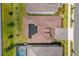 Top-down view of the house, showing its layout and solar panels at 7650 Wandering Way, Orlando, FL 32836