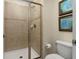 Clean bathroom with shower and tile flooring at 4825 Clock Tower Dr, Kissimmee, FL 34746