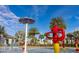Refreshing spray features in a fun splash pad at 4825 Clock Tower Dr, Kissimmee, FL 34746