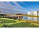 Peaceful waterfront gazebo with lake view at 4825 Clock Tower Dr, Kissimmee, FL 34746