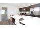 Modern kitchen with stainless steel appliances and an island at 121 Kenny Blvd, Haines City, FL 33844