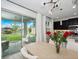 Dining area with a large table and sliding doors leading to a patio at 3241 Wauseon Dr, St Cloud, FL 34772