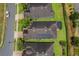 House with solar panels, aerial view at 668 Cordoba Dr, Davenport, FL 33837