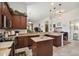 Large kitchen with an island and plenty of counter space at 806 Ebb Tide Ln, Poinciana, FL 34759