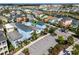 Aerial view of a two-story house in a vibrant community at 3044 Salted Rim Rd, Kissimmee, FL 34747