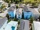 Aerial view of a charming house nestled in a community of similar homes at 3044 Salted Rim Rd, Kissimmee, FL 34747