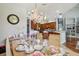 Elegant dining room features a chandelier and a table set for a lovely meal at 9502 Hempel Cove Blvd, Windermere, FL 34786