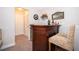 Convenient wet bar with seating for two at 2518 Fontaine Dr, Kissimmee, FL 34741