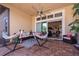 Covered patio with comfortable seating and hammocks at 2518 Fontaine Dr, Kissimmee, FL 34741