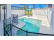 Private screened pool and patio area at 8919 Stinger Dr, Davenport, FL 33896
