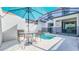 Private pool with patio furniture at 8919 Stinger Dr, Davenport, FL 33896