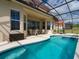 Relaxing pool and spa with covered patio at 573 Viola Dr, Davenport, FL 33837