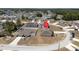 Aerial view of the house and surrounding neighborhood at 340 Elderberry Ct, Kissimmee, FL 34759