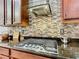 Gas cooktop, granite countertop, and custom cabinetry at 2516 Pickett Ave, Saint Cloud, FL 34772