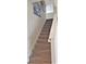 Carpeted staircase with wall art leading to the upper level at 1754 Caribbean View Ter, Kissimmee, FL 34747