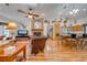 Living room with a fireplace and hardwood floors at 4450 Kaiser Ave, St Cloud, FL 34772
