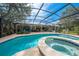 Relaxing pool and spa area with screened enclosure at 4450 Kaiser Ave, St Cloud, FL 34772