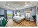 Spacious main bedroom with hardwood floors and large windows at 1125 Grand Traverse Pkwy, Reunion, FL 34747