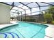 Relaxing screened pool with spa and patio at 648 Copeland Dr, Haines City, FL 33844