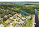Aerial view of a luxury home on a quiet residential street at 5222 Waterside Vista Ln, St Cloud, FL 34771