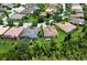 Aerial view showing home's location in a residential community at 709 Carmel Ln, Kissimmee, FL 34759