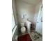 Small bathroom with toilet and decorative rug at 2414 Fenetre Ln, Kissimmee, FL 34741