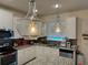 Modern kitchen with white cabinets and granite countertops at 2414 Fenetre Ln, Kissimmee, FL 34741