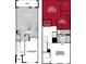 Two-story floor plan featuring primary bedroom, two baths, and a one-car garage at 4422 Small Creek Rd # 72, Kissimmee, FL 34744