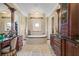 Large Primary bathroom with soaking tub, double vanity, and walk-in shower at 7459 Gathering Dr, Reunion, FL 34747