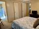 Bedroom with a double bed and access to the bathroom at 5013 Foxwood Blvd, Lakeland, FL 33810