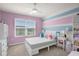 Charming bedroom with pink walls and white bed at 4801 Sparkling Shell Ave, Kissimmee, FL 34746