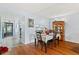 Dining room with hardwood floors and a lovely wooden hutch at 15 Escondido Cir # 141, Altamonte Springs, FL 32701